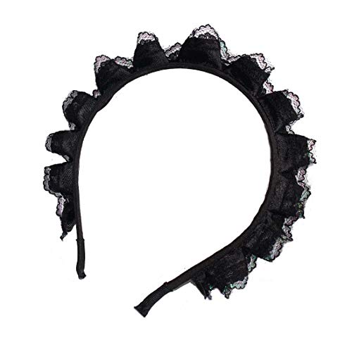 MAYSONG Women's Gothic Black Lolita Maid Cosplay Hair Hoop Headband