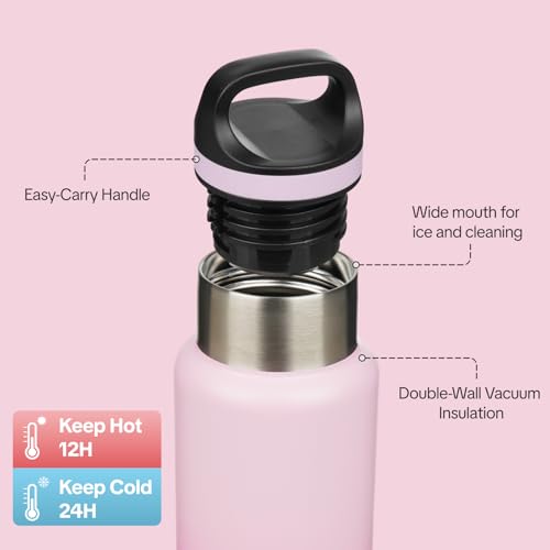 BJPKPK 18oz Insulated Stainless Steel Water Bottle - Leak-Proof & BPA-Free