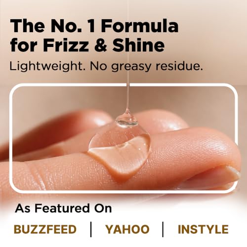 HerStyler Argan Oil Hair Serum 2 Fl Oz - Frizz Control, Shine & Straightening
