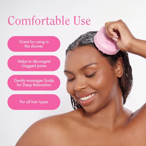 Rizos Curls Scalp Massage Brush - Silicone Exfoliating Shampoo Scrubber
