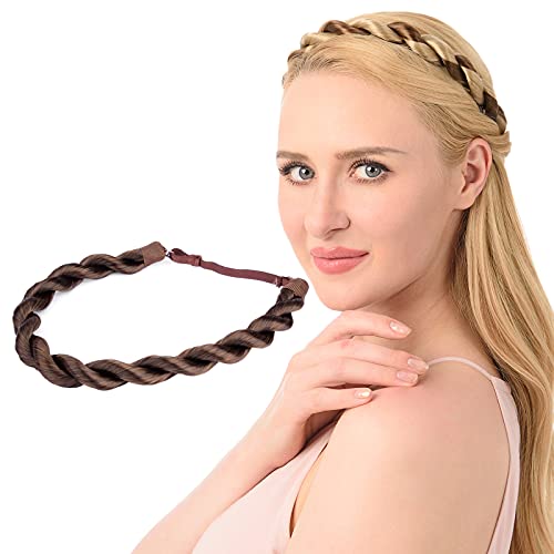 Auburn Synthetic Hair Braided Headband Hairpiece for Women & Girls