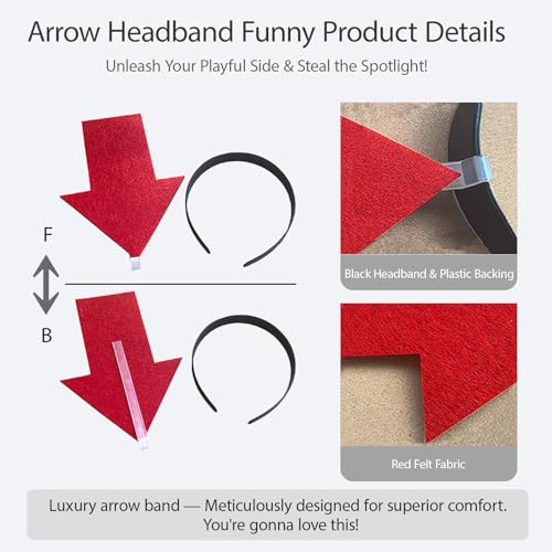 Red Heart Headbands Set - 2 Pcs Soft Stretchy for Concerts & Halloween