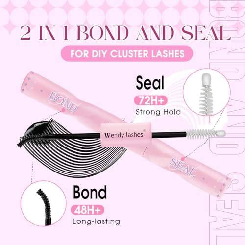 WENDY LASHES Clusters Kit D Curl 60-100D DIY Fluffy False Eyelashes