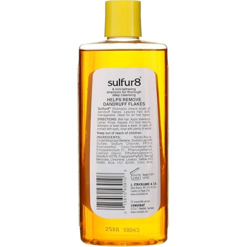 Sulfur8 Deep Cleaning Shampoo for Dandruff Relief, 7.5 Fl Oz