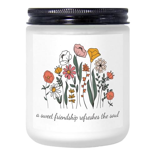Christian Lavender Soy Candle for Friendship Gifts - 7oz