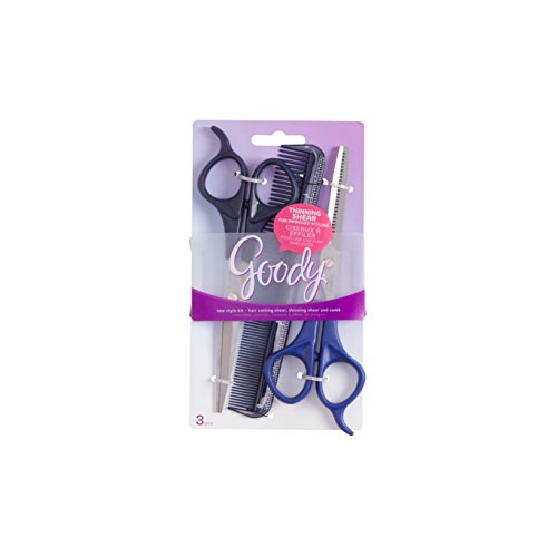 Goody Hair Cutting Shear Kit with Thinning Shear & Comb - 3 Pieces