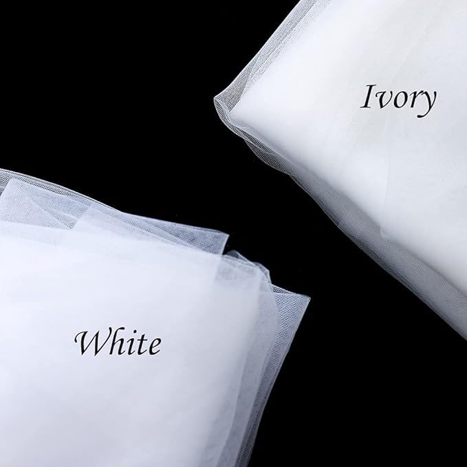 Ivory Cathedral Wedding Veil - 118" Long Bridal Veil for Women