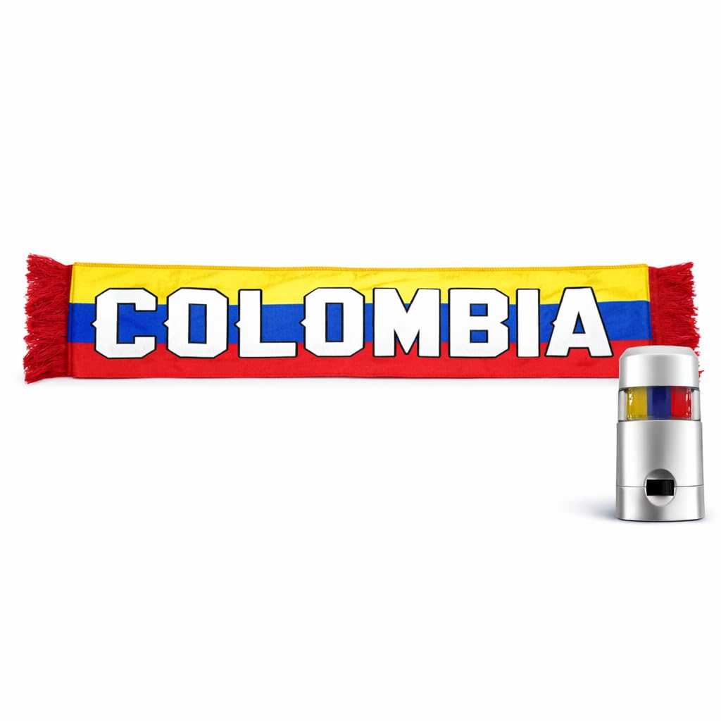 SIFRIMANIA Colombia Fans 2 Piece Kit Soccer Cup Scarf and Body Paint Stick.