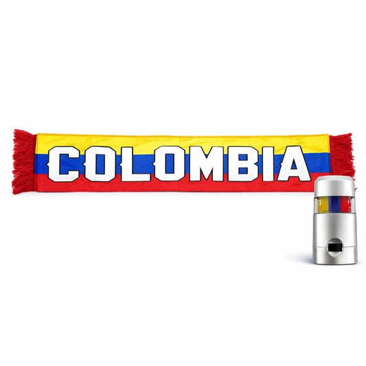 SIFRIMANIA Colombia Fans 2 Piece Kit Soccer Cup Scarf and Body Paint Stick.