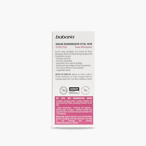 Babaria Rosa Mosqueta Vital Skin Serum 50ml - Total Anti-Aging & Uñas Care