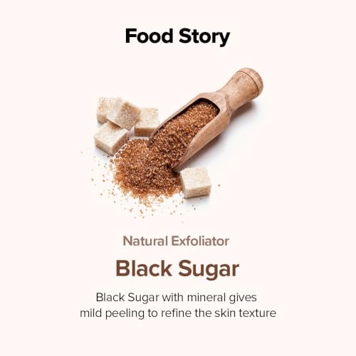 SKINFOOD Black Sugar Perfect Scrub Foam 180g - Exfoliating Cleanser