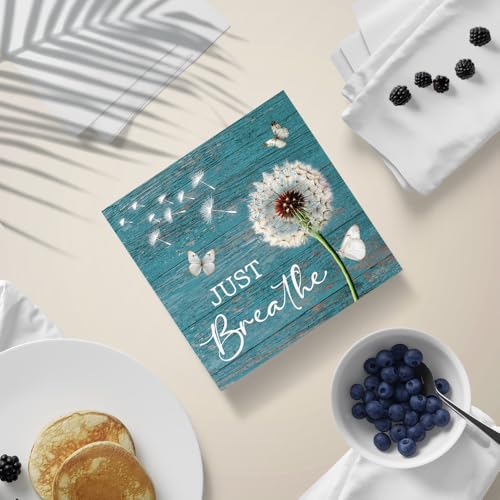 Just Breathe Matters Wooden Box Sign - Inspirational Desk Decor