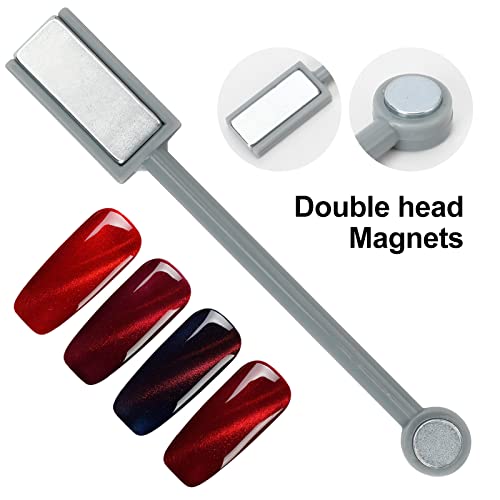 Audoloku 2-Pack Cat Eye Magnet Stick for 3D Nail Art Manicure Tools