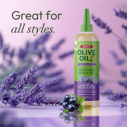 ORS Olive Oil Braidzone Scalp Oil with Lavender & Biotin - Pack of 3