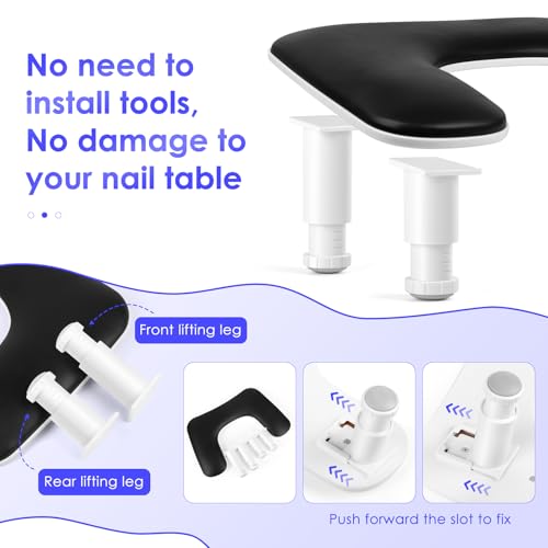 LIONVISON Adjustable U-Shaped Nail Arm Rest - Ergonomic Manicure Hand Stand