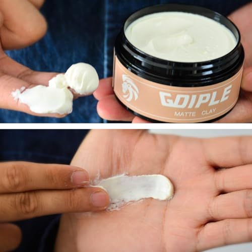 Goiple Matte Hair Styling Clay for Men - Water-Based Pomade, Strong Hold, 100g