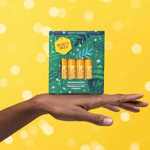 Burt's Bees Beeswax Bounty Lip Balm Gift Set, 4-Pack Natural Lip Care
