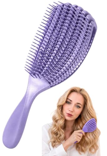 YeeSupe Purple Large Curved Vented Hair Brush for Afro & Curly Hair