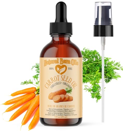 Organic Carrot Seed Oil - 4oz Cold-Pressed Skin & Hair Nourishing Oil