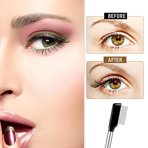 Metal Eyelash Separator & Comb Tool - 2 Pack for Lashes & Brows
