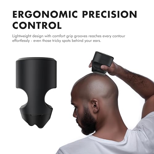 Aberlite Touch 2 Foil Head Shaver for Bald Men - Finishing Foil Shaver for Bald Head & Face, 0.05mm Ultra-Thin Foils for Razor-Smooth Results, Ergonomic Multi-Grip, Waterproof, USB-C Charging (Black)