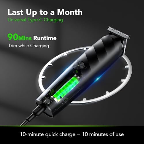 Oraimo Beard Trimmer for Men — Electric Razor & Hair Clipper with Precise Blades, USB-C Charging