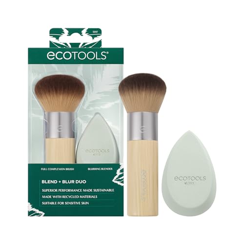 EcoTools Blend + Blur Makeup Brush & Sponge Duo for Flawless Finish