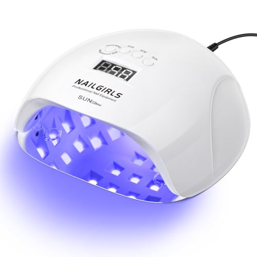 NAILGIRLS 220W UV LED Nail Lamp with Cream Variation, 42 LEDs, 4 Timers, Auto Sensor