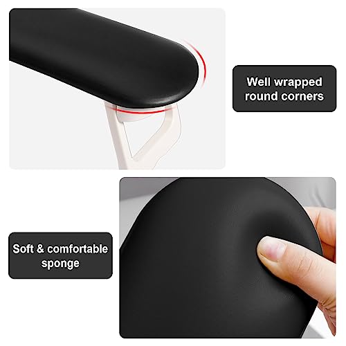 Diesisa Foldable Black PU Leather Nail Arm Rest for Manicures and Nail Tech