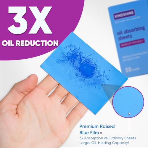 Kindshine 150Pcs Oil Absorbing Sheets for Face - High-Performance Matte Blotting Papers