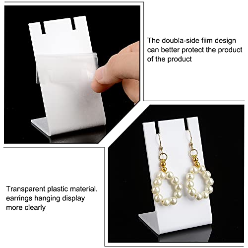 Acrylic Earring Stand Holder - 10pcs L-Shape Jewelry Display for Earrings & Necklaces