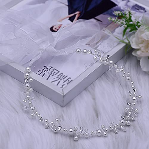 Pearl and Crystal Wedding Hair Vine - Bridal Headpiece for Bridesmaids