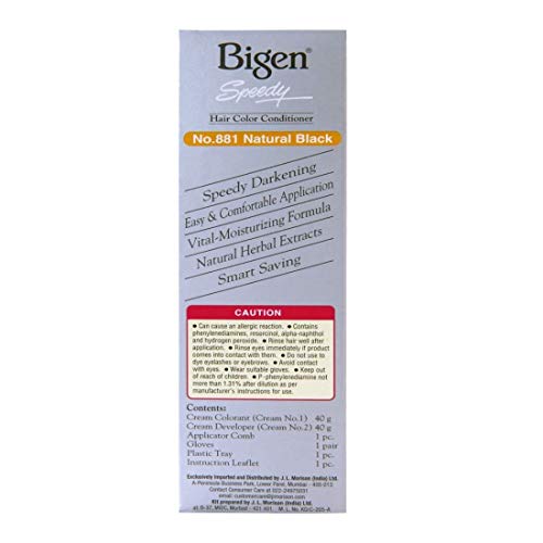 Nexxa Bigen Speedy Hair Color Natural Black 881 - Quick & Easy Hair Dye Kit