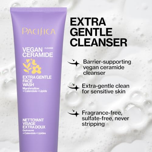 Pacifica Gentle Face Wash for Sensitive Skin - Vegan & Fragrance-Free