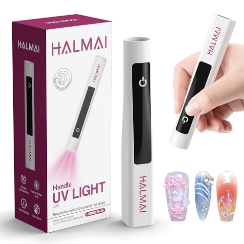Halmai Handheld UV Nail Lamp - Cordless Mini Gel Polish Dryer