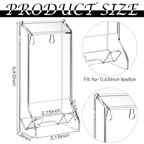Weysat Lip Balm Organizer - 2 Pcs Clear Acrylic Dispensing Holder
