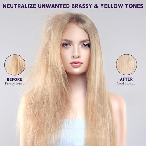 Purple Shampoo and Conditioner Set for Blonde & Silver Hair - 2 x 5.29 oz