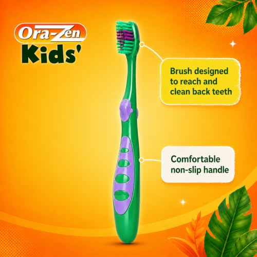 Kids Toothbrush Set - 6-Pack Soft Toothbrushes with Non-Slip Handles