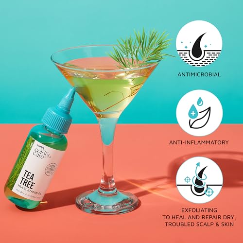 Kiss Colors & Care Tea Tree Multivitamin Hair & Skin Oil with Biotin & Vitamin E - 2.5 fl oz