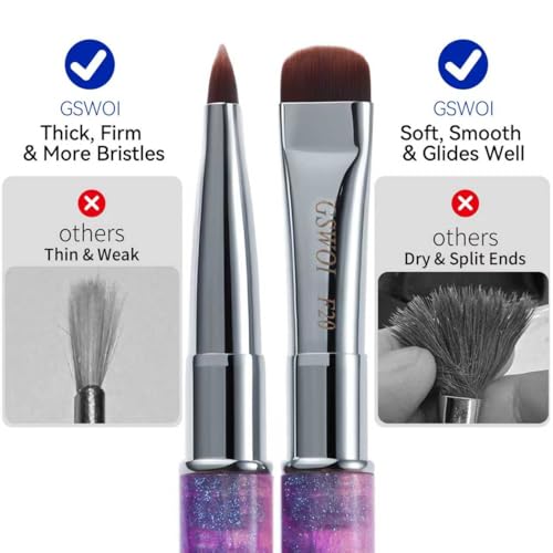GSWOI French Tip Nail Brush & Clean Up Tool for Professional Manicure