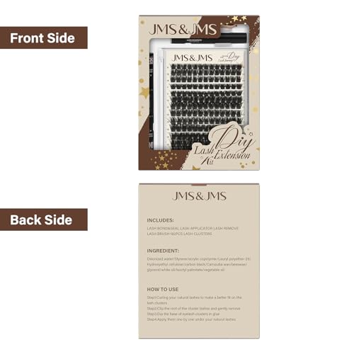 JMS&JMS 200D Lash Clusters Kit - Dramatic Mega Volume Silk Eyelashes