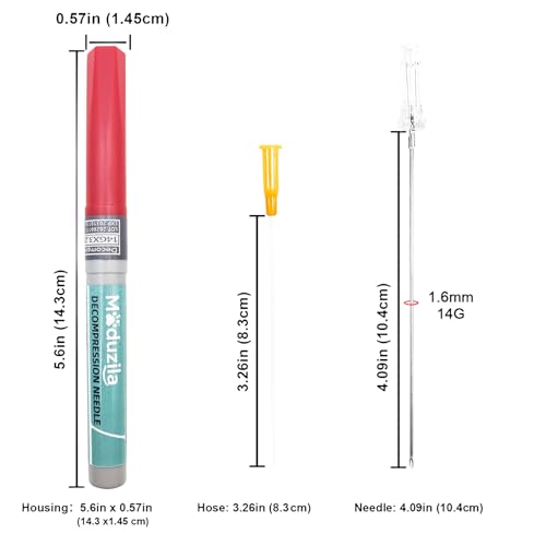 Decompression Needle Kit 14G for Outdoor First Aid - Durable & Compact