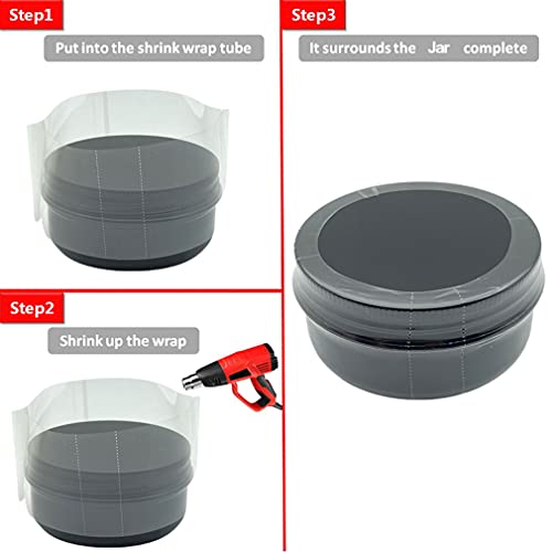 200 Clear Perforated Shrink Bands for 50g Aluminum Jars - Easy to Use