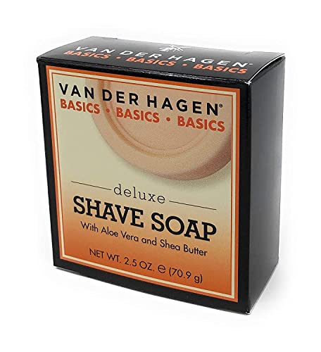 Van Der Hagen Deluxe Shaving Soap, 2.5 oz Bar - 3 Pack