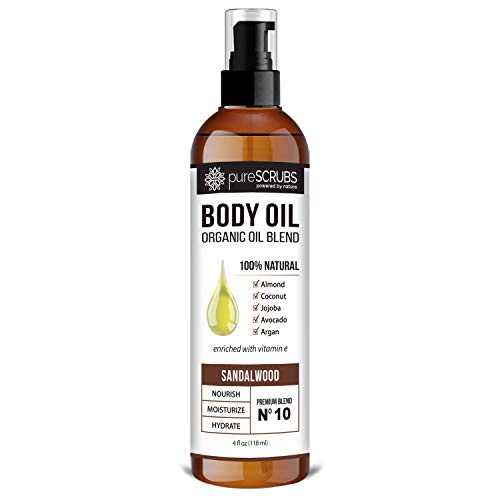 Sandalwood Body Oil for Dry Skin - Ultra Moisturizing 4oz