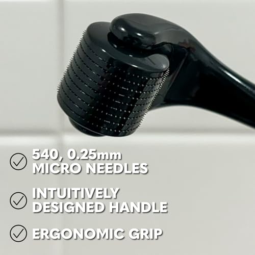 Beard Club Derma Roller with 540 Titanium Microneedles - Face, Body & Scalp