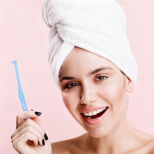 4-Pack Soft End Tuft Toothbrushes for Braces - Compact & Gentle