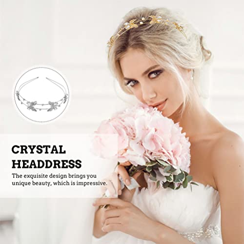 Beaupretty Silver Wedding Headband with Rhinestone Butterfly for Brides & Girls