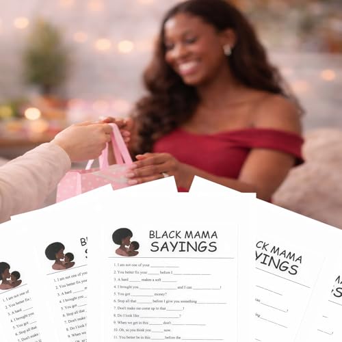 Black Mama Sayings Party Game - 70-Piece Adult Icebreaker Set