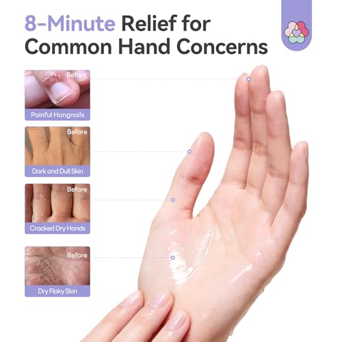 SAVILAND Hand Mask with Shea Butter & Aloe for Dry Cracked Hands